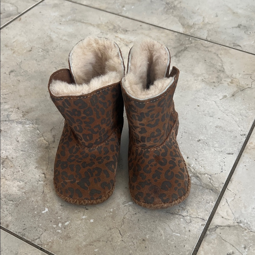 UGG Brown Leopard Print Kids Boots